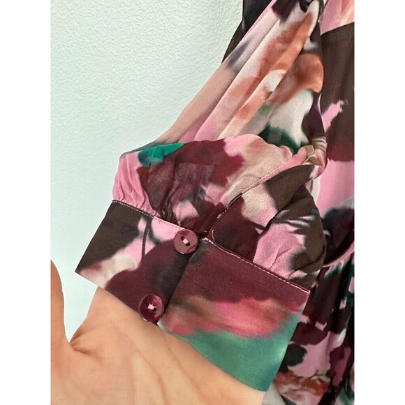 NEW REISS Josephine Floral Mini Dress Lined Open Back Pink Womens 8 - Picture 15 of 16